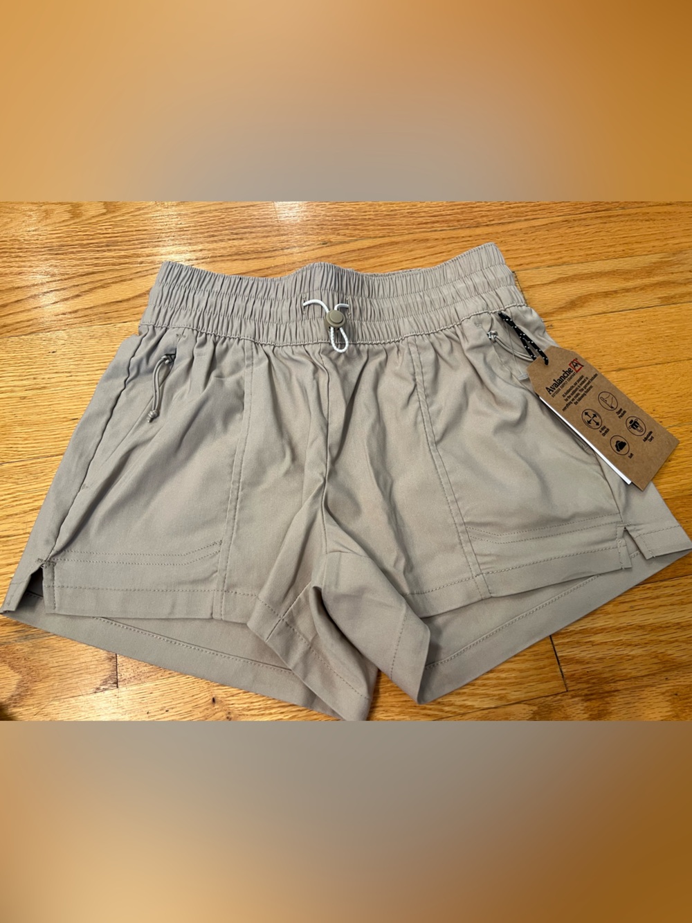 taupe Avalanche Trek It Bungee Shorts